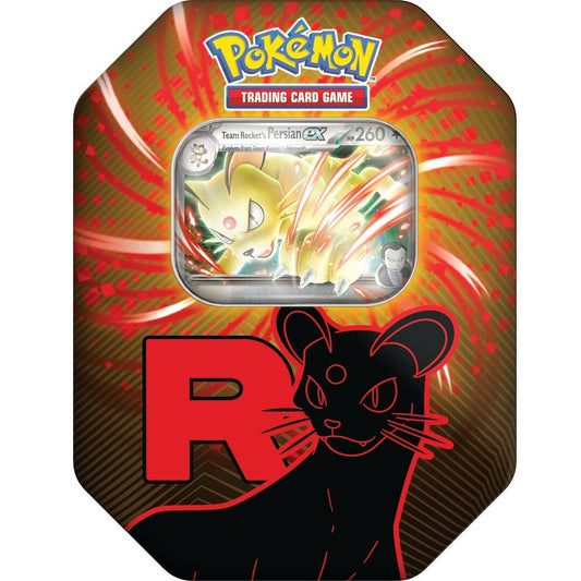 Pokémon TCG Team Rocket's Persian ex Tin Englisch EU-Version 4 Booster